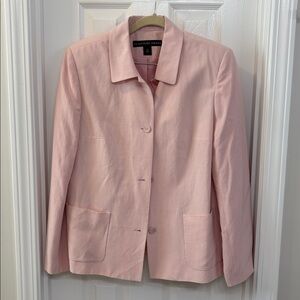 Josephine Chaus Silk & Linen Blazer Jacket
Size 12 NWT Beautiful Soft Pink